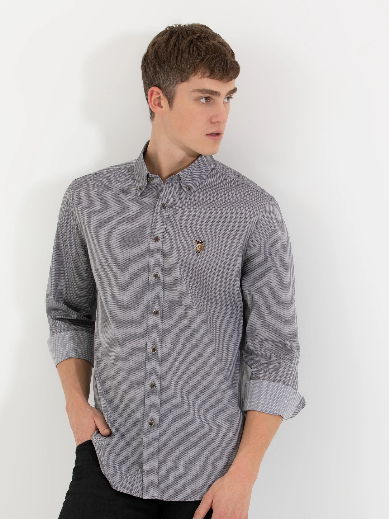 Рубашки US Polo модель G081SZ004.000.1450307.VR006 Фото