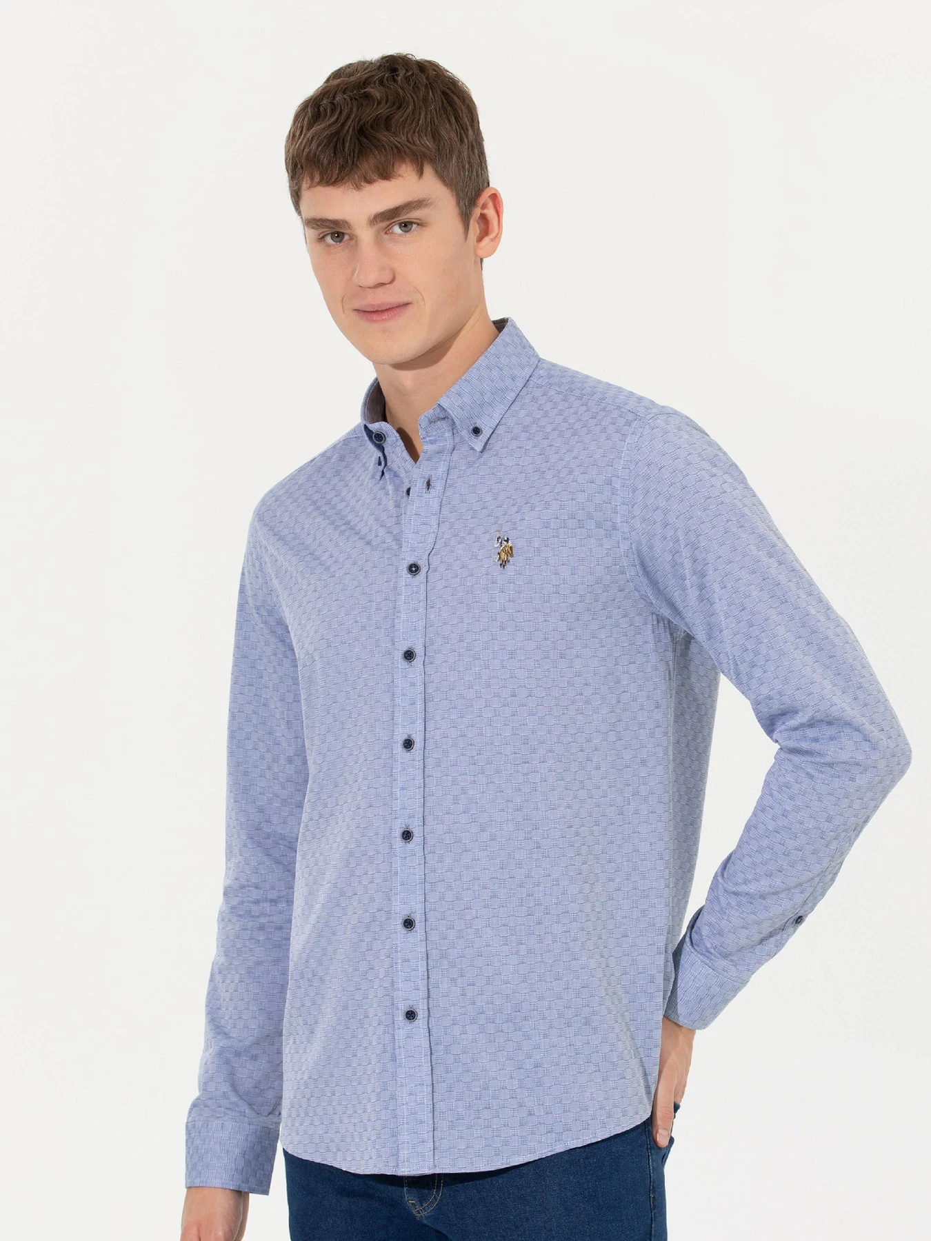 Рубашки US Polo модель G081SZ004.000.1461606.VR212 Фото