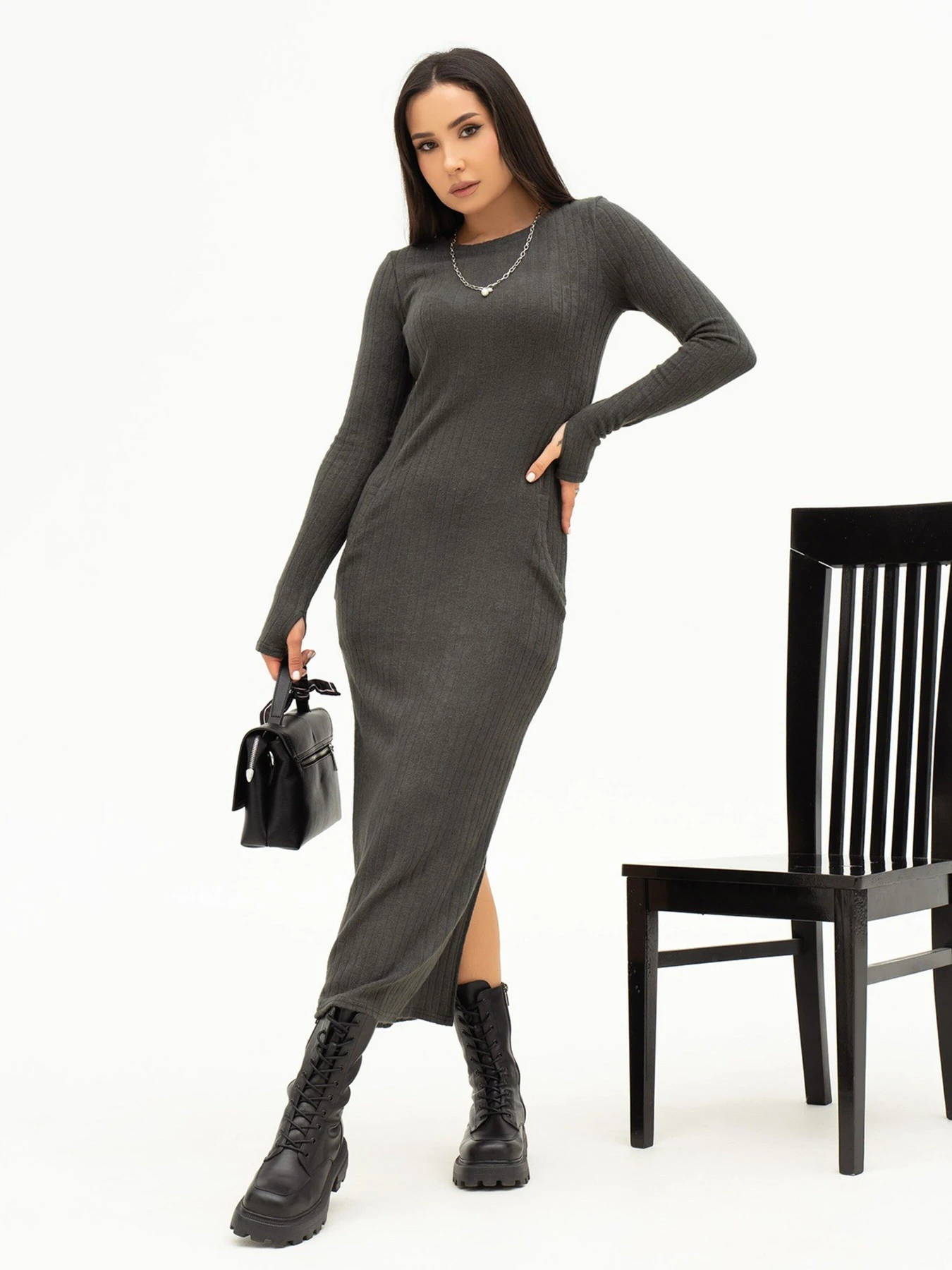 Платья ISSA Plus модель 13646_darkgray Платья ISSA Plus модель 13646_darkgray Фото