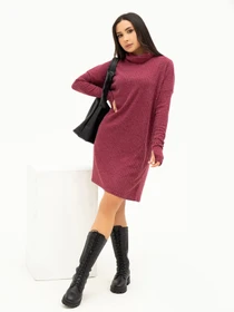 Платья ISSA Plus модель 13677_burgundy Фото
