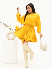 Платья ISSA Plus модель 13680_mustard Фото