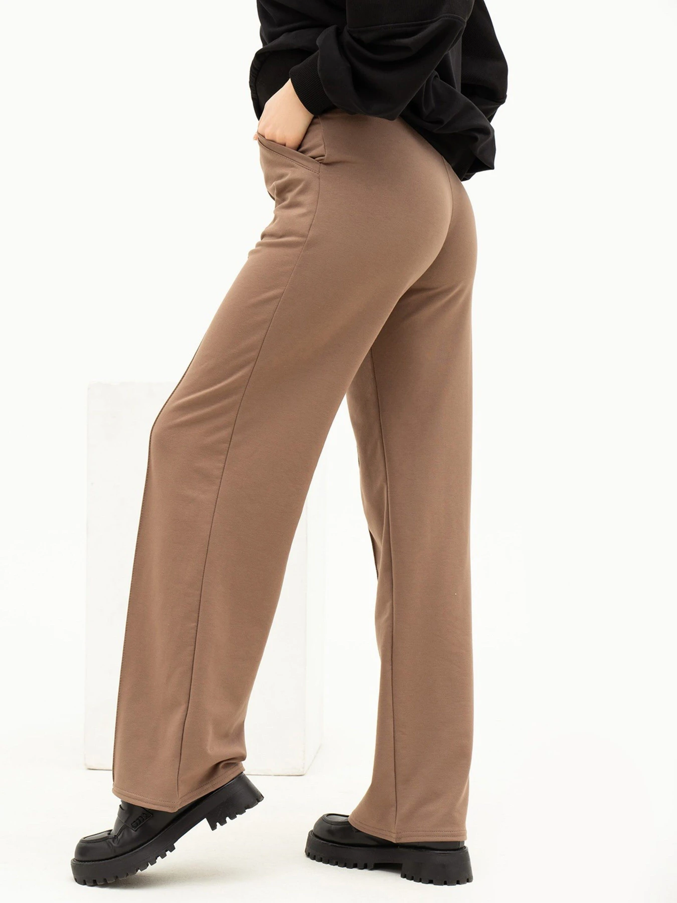 Брюки ISSA Plus модель 13684_brown Брюки ISSA Plus модель 13684_brown Фото