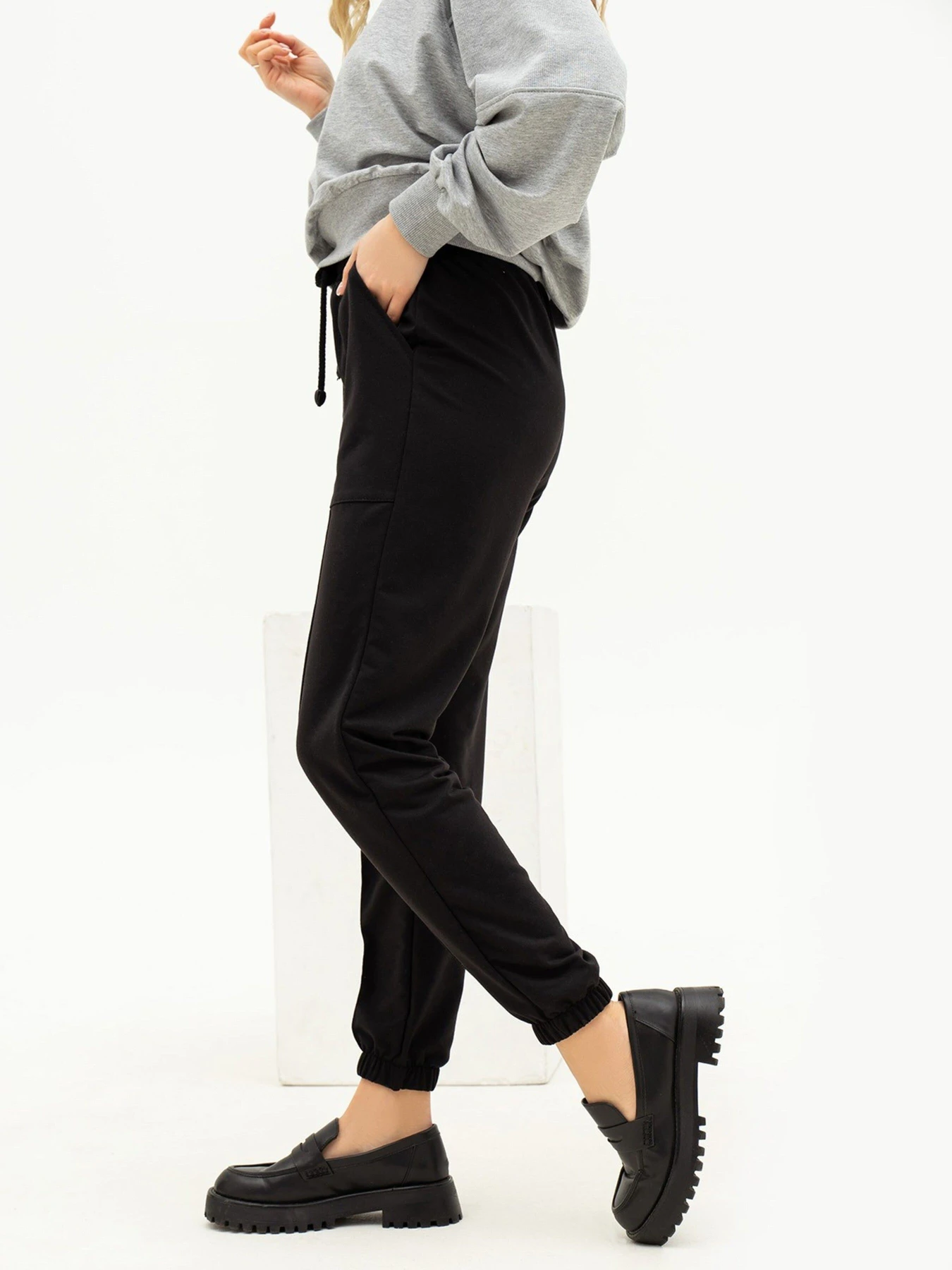 Штани ISSA Plus модель 13687_black Штани ISSA Plus модель 13687_black Фото