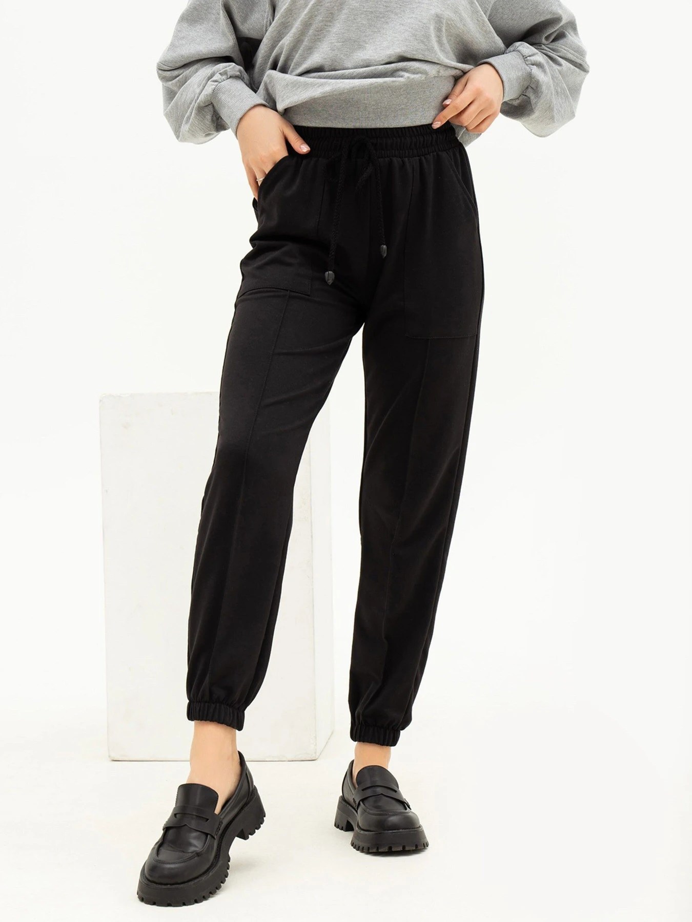 Штани ISSA Plus модель 13687_black Штани ISSA Plus модель 13687_black Фото