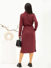 Платья ISSA Plus модель 13688_burgundy Фото