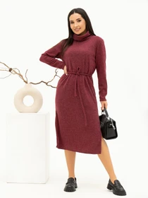 Платья ISSA Plus модель 13688_burgundy Фото