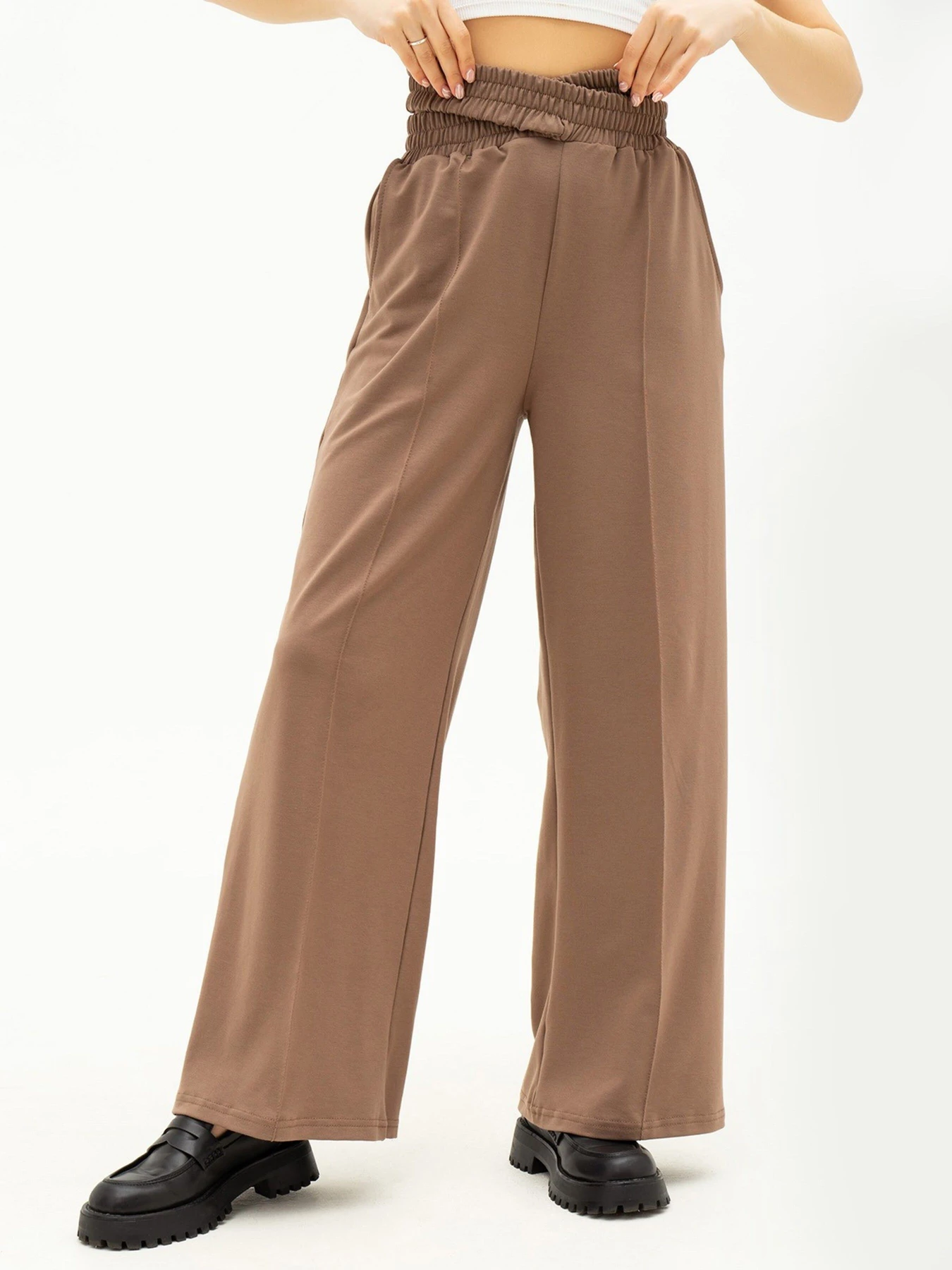Брюки ISSA Plus модель 13689_beige Брюки ISSA Plus модель 13689_beige Фото