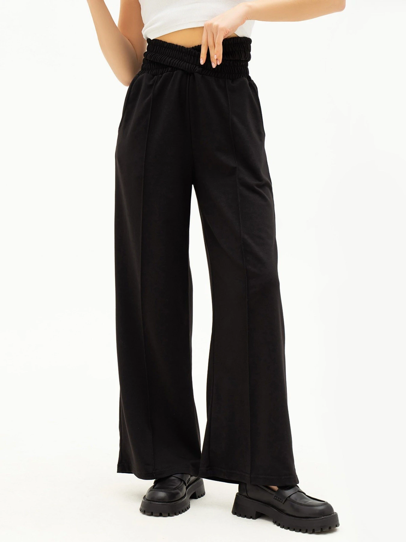 Брюки ISSA Plus модель 13689_black Брюки ISSA Plus модель 13689_black Фото
