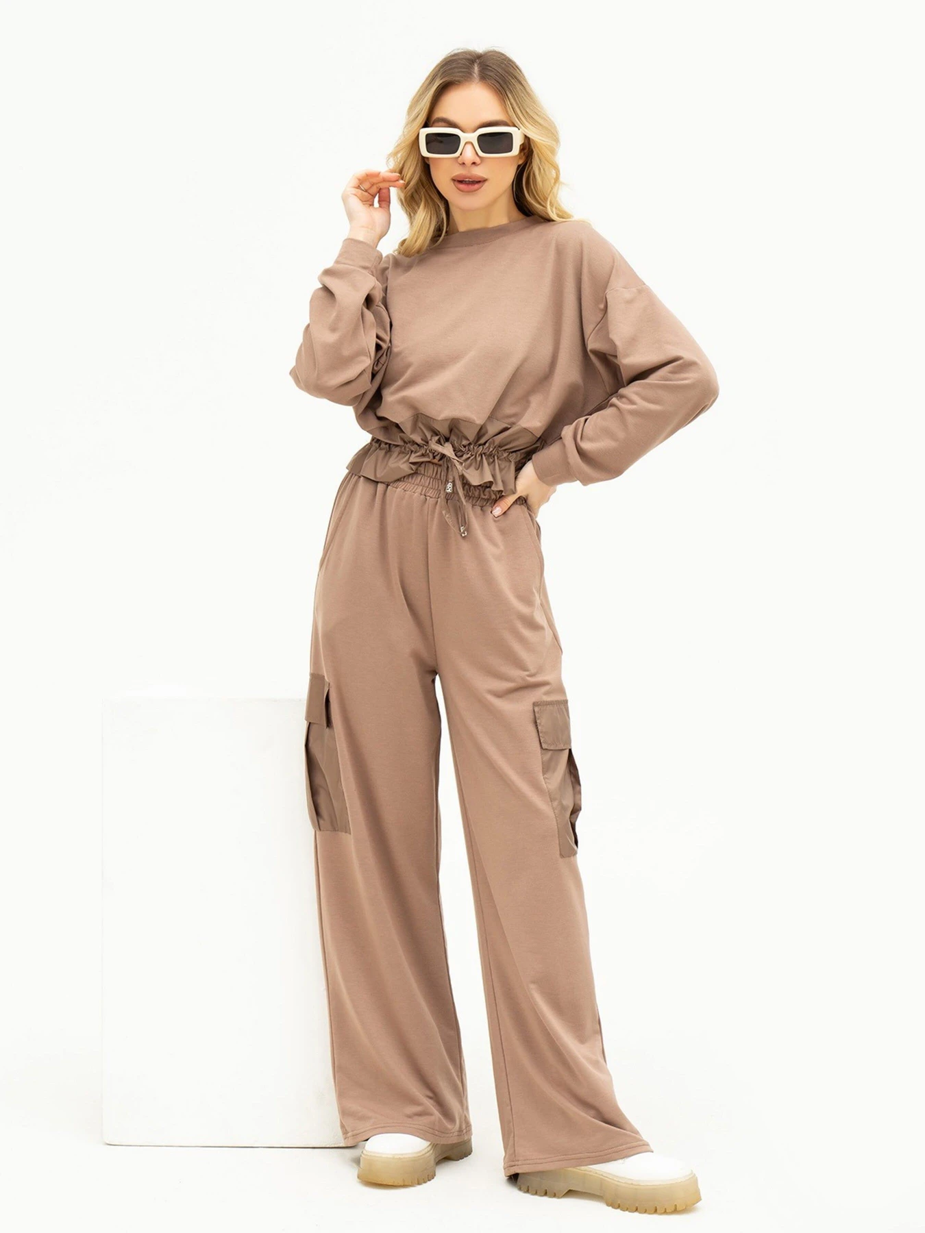 Костюми ISSA Plus модель 13691_beige Костюми ISSA Plus модель 13691_beige Фото