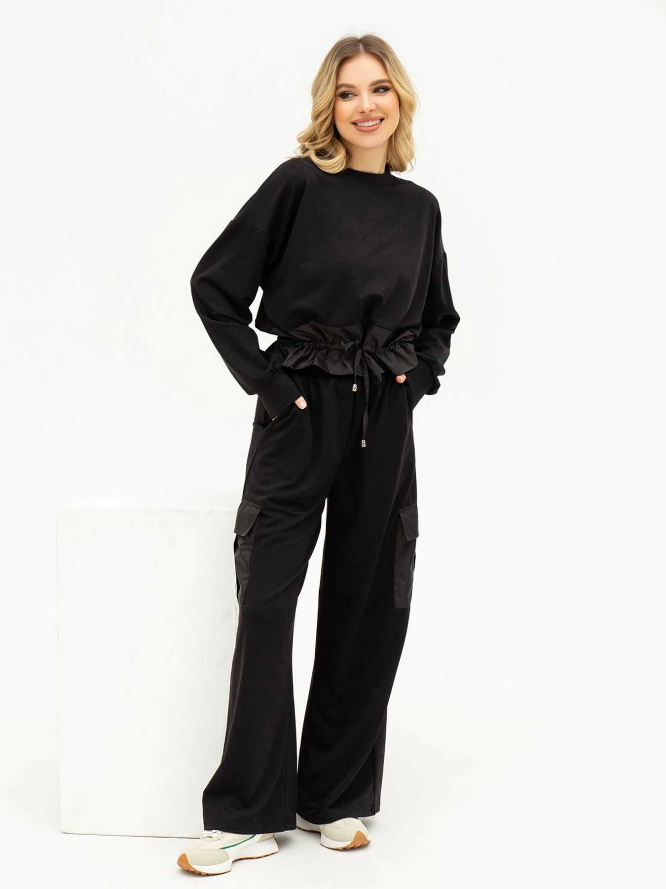Костюмы ISSA Plus модель 13691_black Костюмы ISSA Plus модель 13691_black Фото