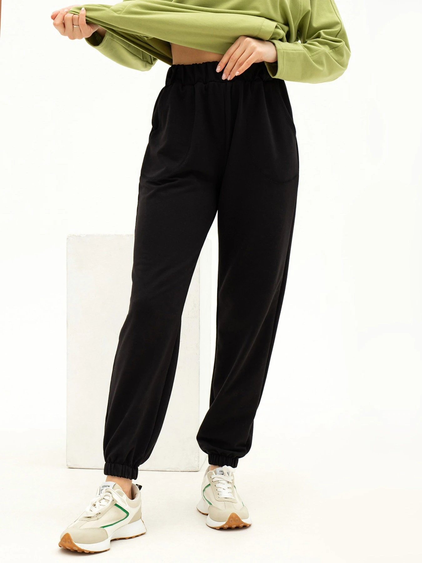 Брюки ISSA Plus модель 13694_black Брюки ISSA Plus модель 13694_black Фото