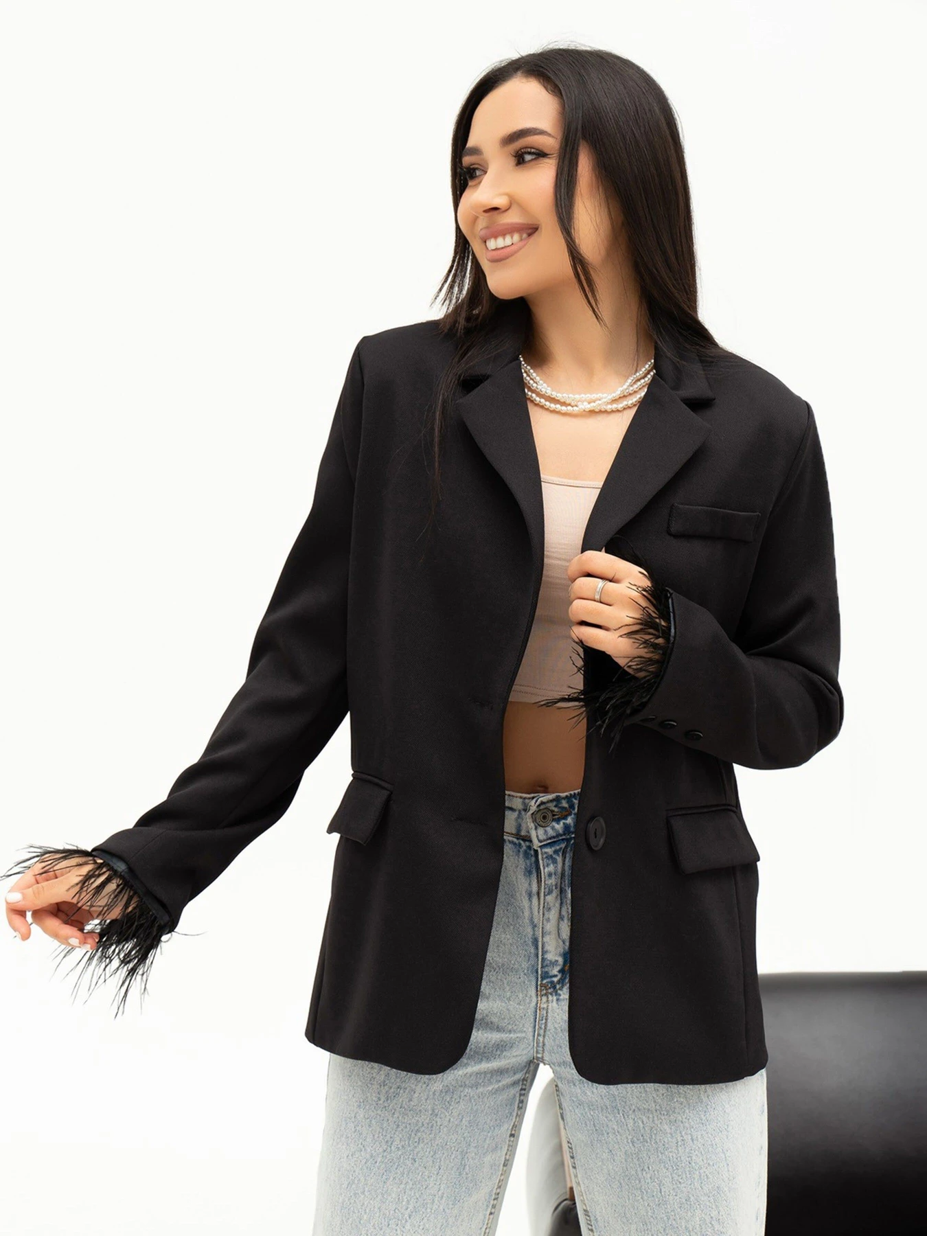 Пиджаки ISSA Plus модель 13699_black Пиджаки ISSA Plus модель 13699_black Фото