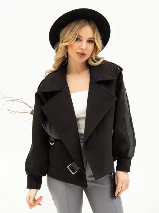 Куртки и дубленки ISSA Plus модель 13706_black Фото