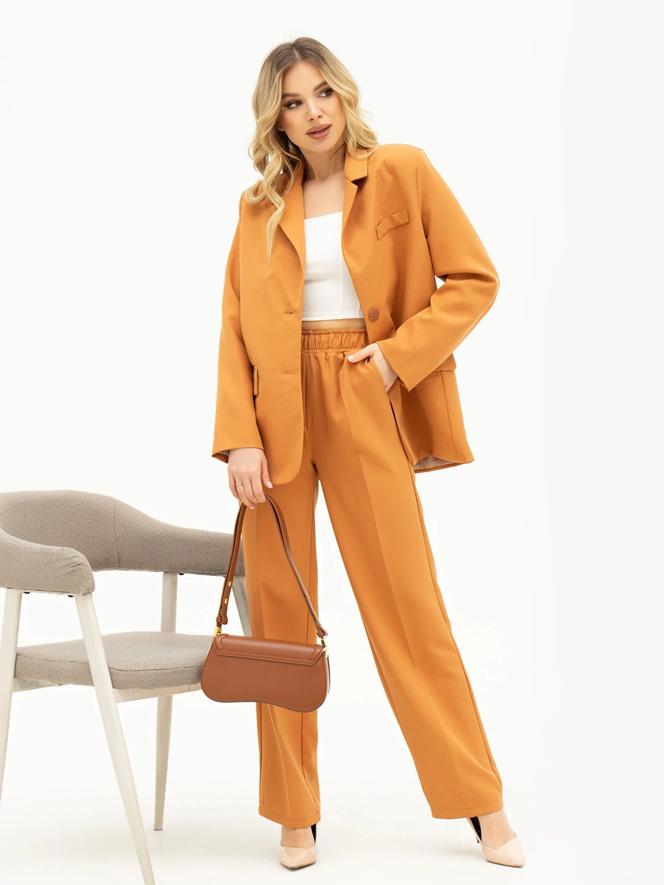 Костюмы ISSA Plus модель 13709_terracotta Фото