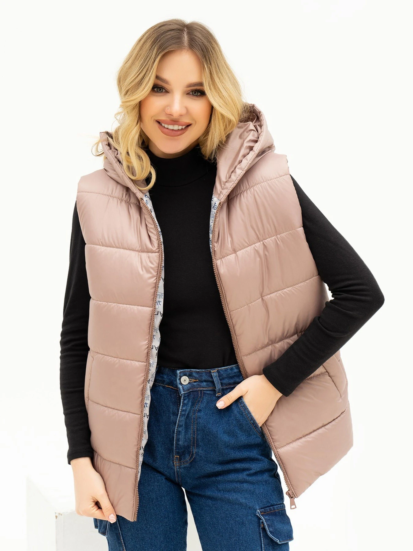 Куртки и дубленки ISSA Plus модель SA-442_beige Фото