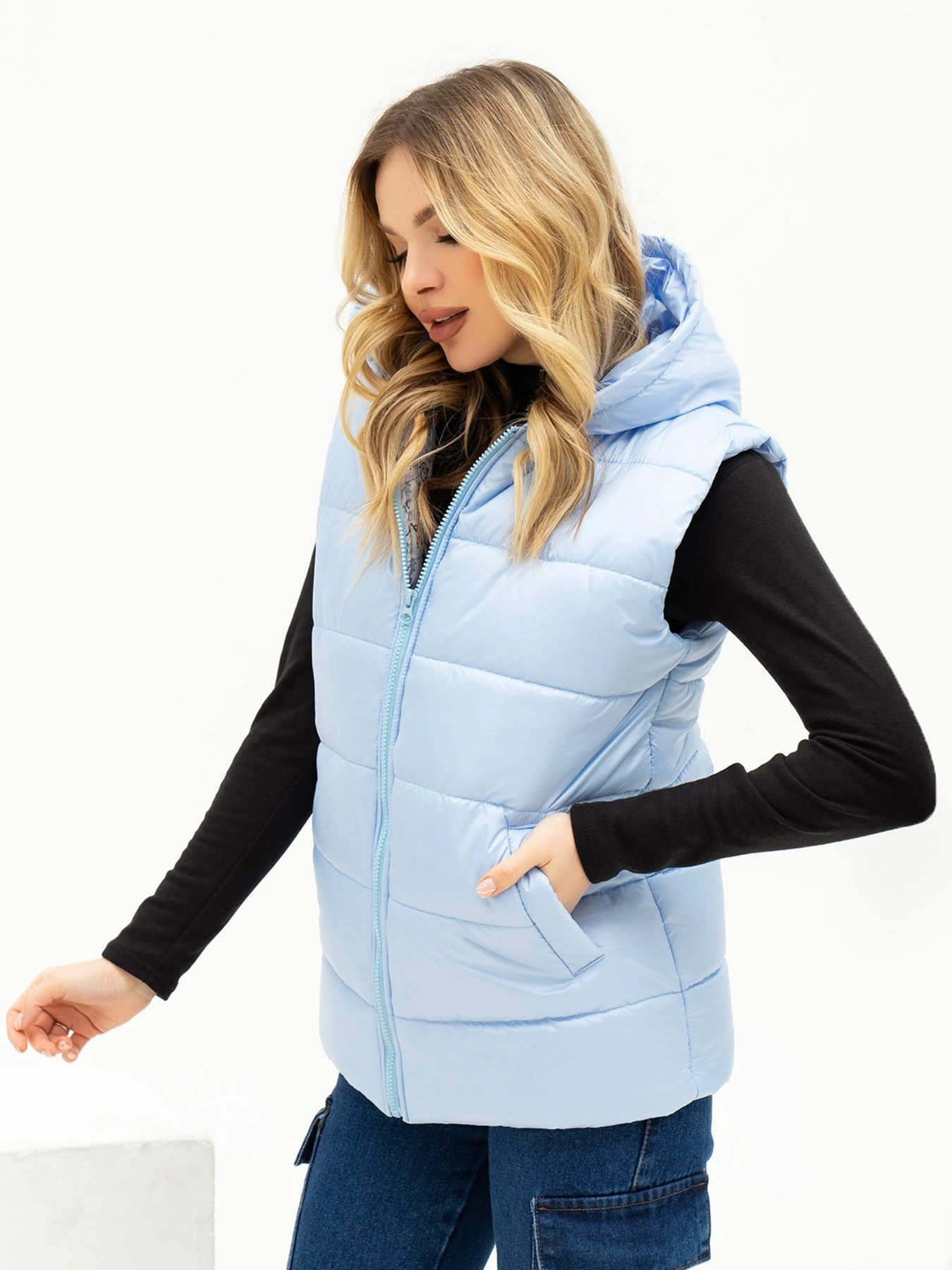 Куртки и дубленки ISSA Plus модель SA-442_lightblue Фото