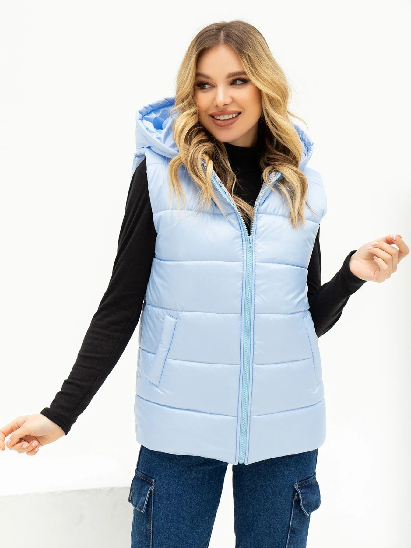 Куртки и дубленки ISSA Plus модель SA-442_lightblue Фото