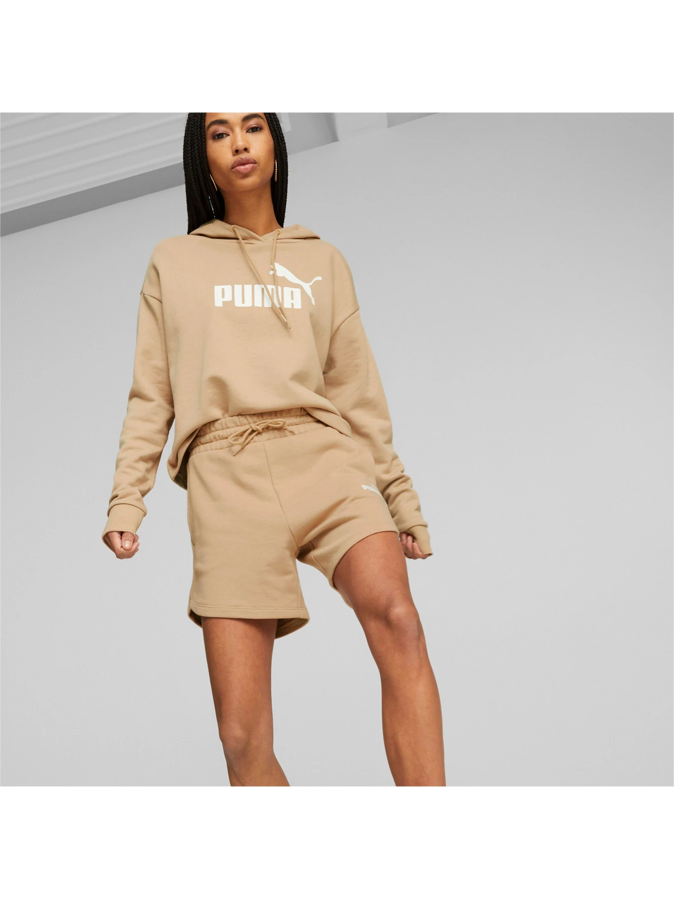 Шорты PUMA Ess High Waist Shorts модель 848339 Шорты PUMA Ess High Waist Shorts модель 848339 Фото