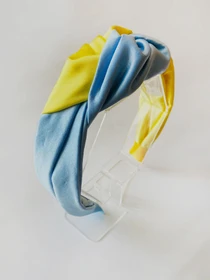 Желто-голубой обруч ручной работы. Коллекция "Украина" MyScarf модель mp196160 Фото