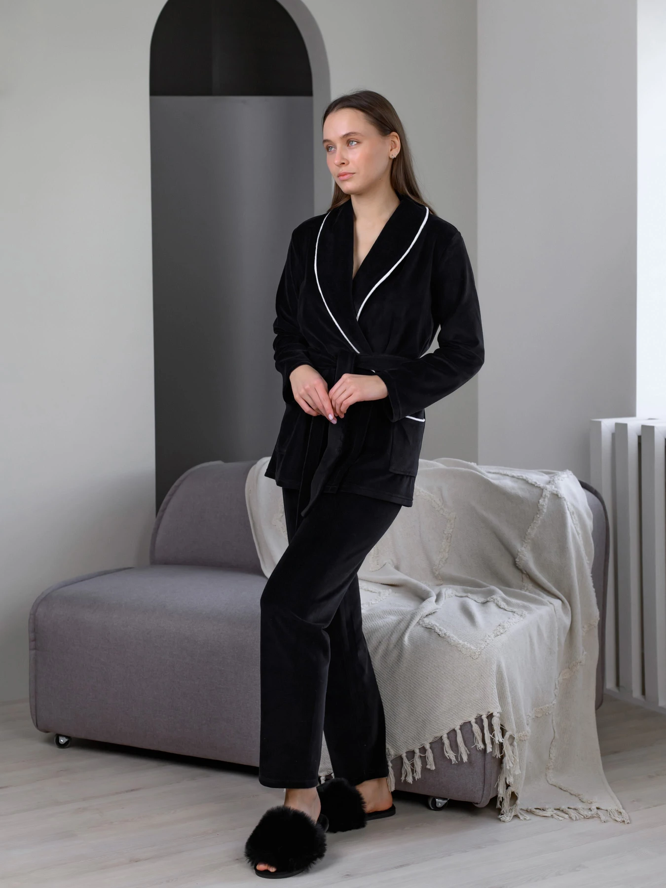 Одяг для дому та сну N.EL модель 1535-52_black Одяг для дому та сну N.EL модель 1535-52_black Фото