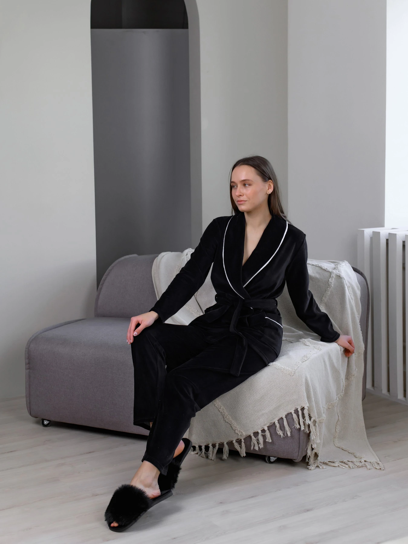 Одяг для дому та сну N.EL модель 1535-52_black Одяг для дому та сну N.EL модель 1535-52_black Фото