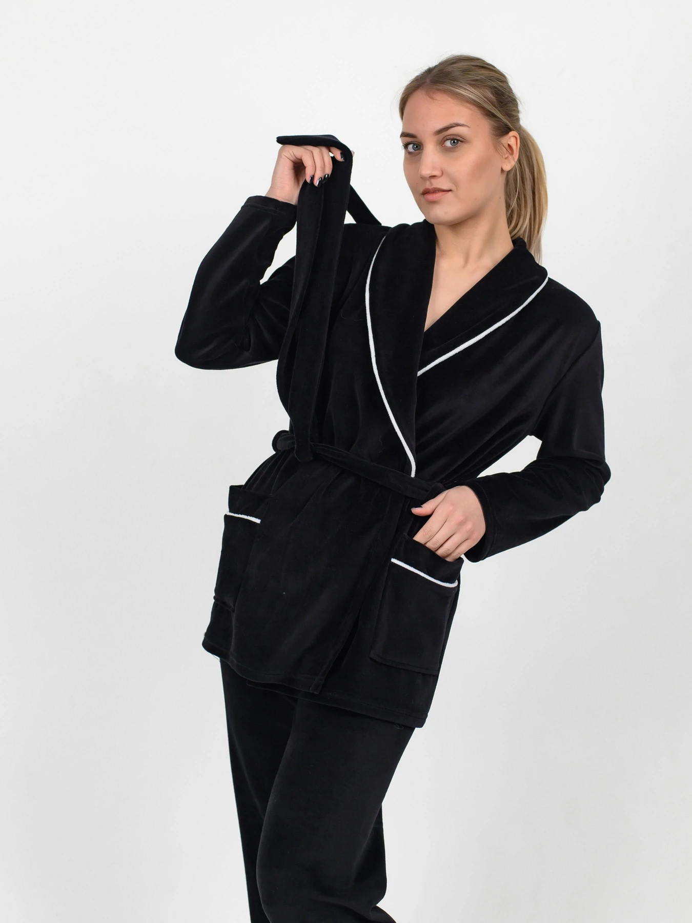 Одяг для дому та сну N.EL модель 1535-52_black Одяг для дому та сну N.EL модель 1535-52_black Фото