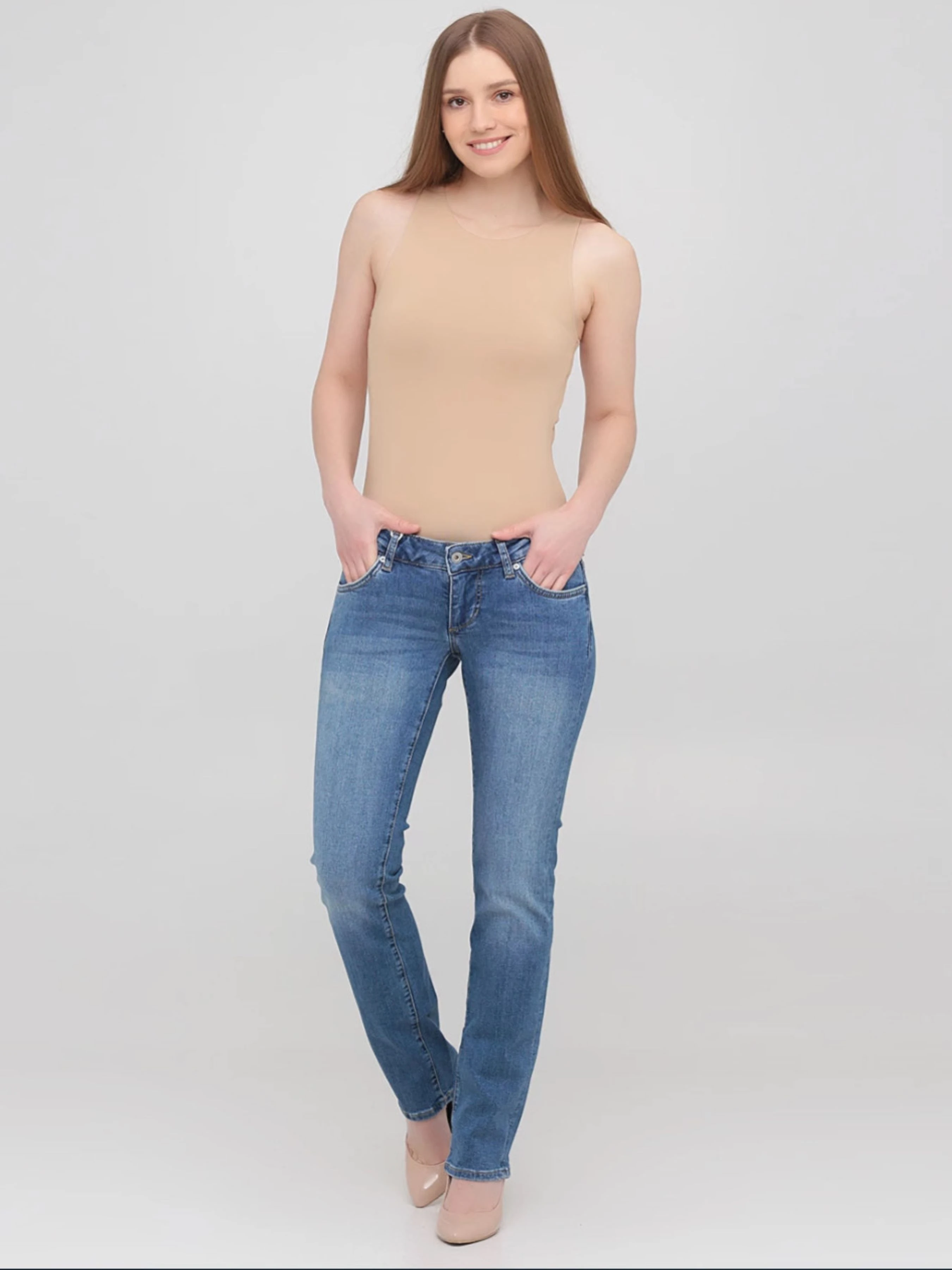 Бавовняні Жіночі Прямі джинси Mustang Jeans