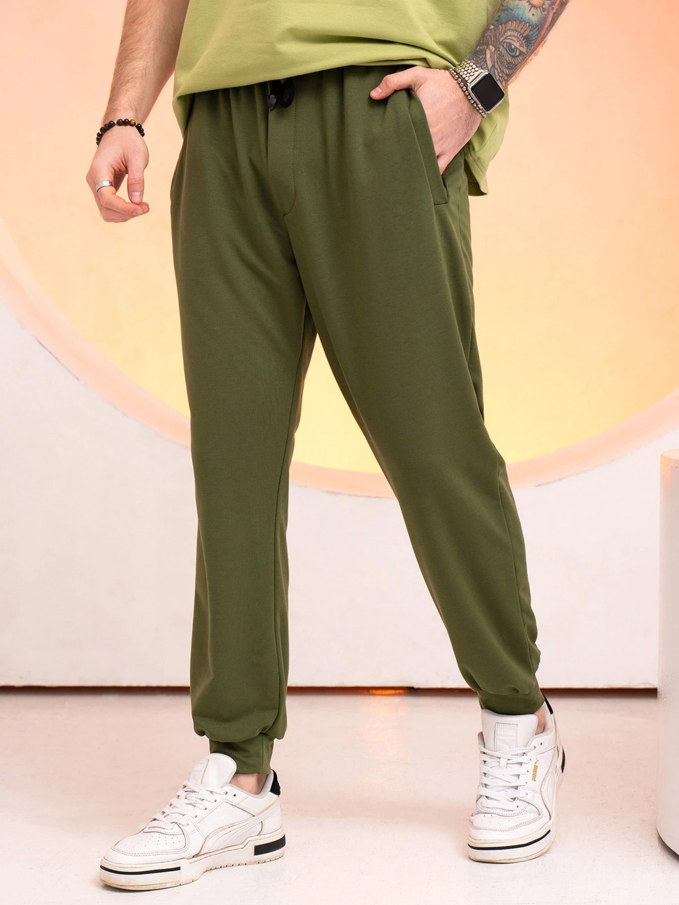 Штани ISSA Plus модель GN-406_khaki Штани ISSA Plus модель GN-406_khaki Фото