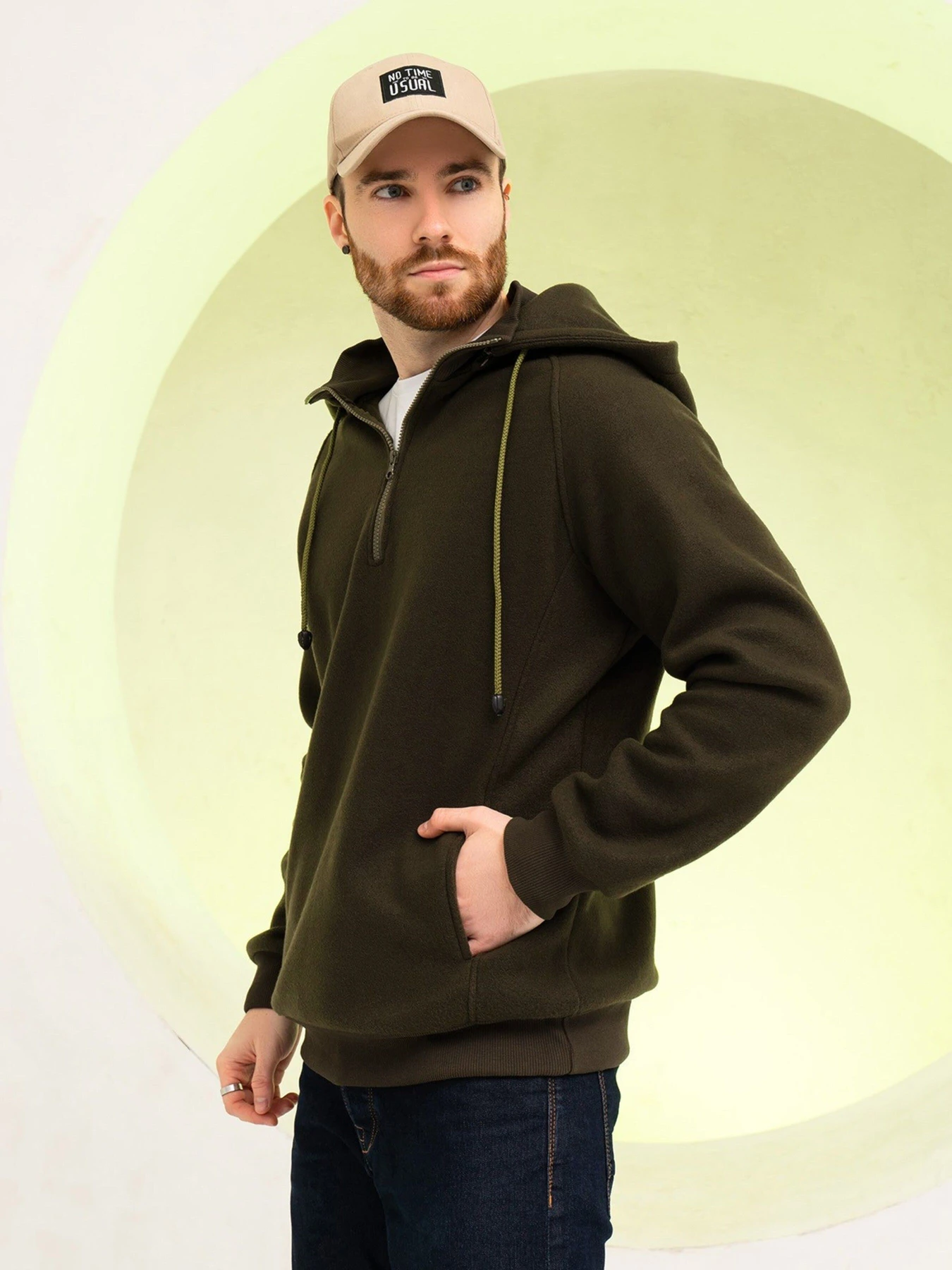 Худи и свитшоты ISSA Plus модель GN-516_khaki Худи и свитшоты ISSA Plus модель GN-516_khaki Фото