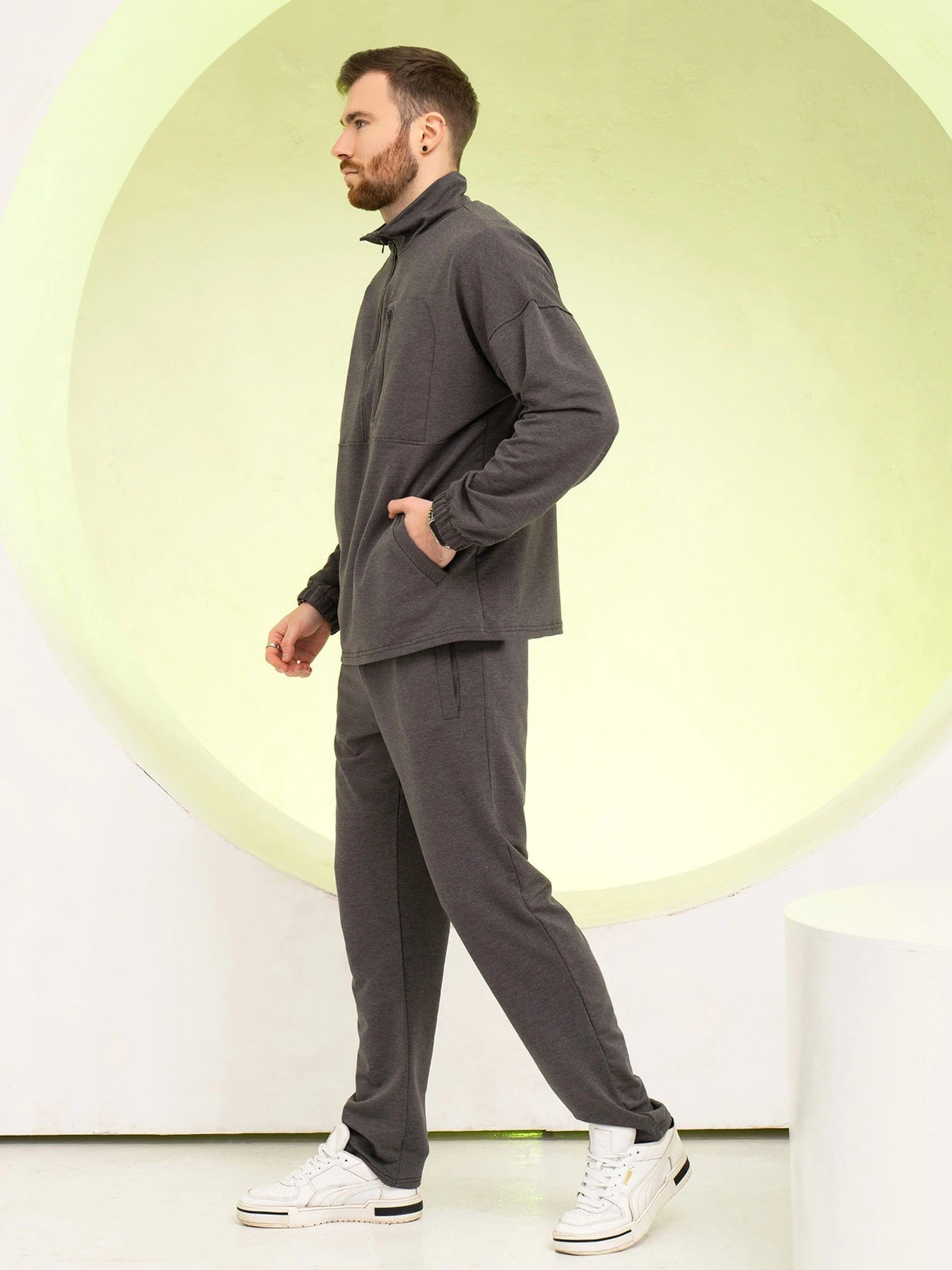 Костюмы ISSA Plus модель GN-517_darkgray Костюмы ISSA Plus модель GN-517_darkgray Фото