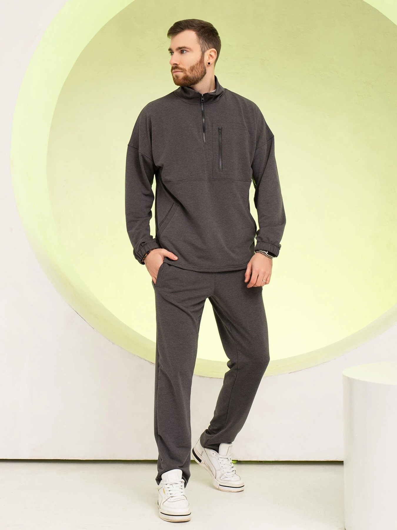 Костюмы ISSA Plus модель GN-517_darkgray Костюмы ISSA Plus модель GN-517_darkgray Фото