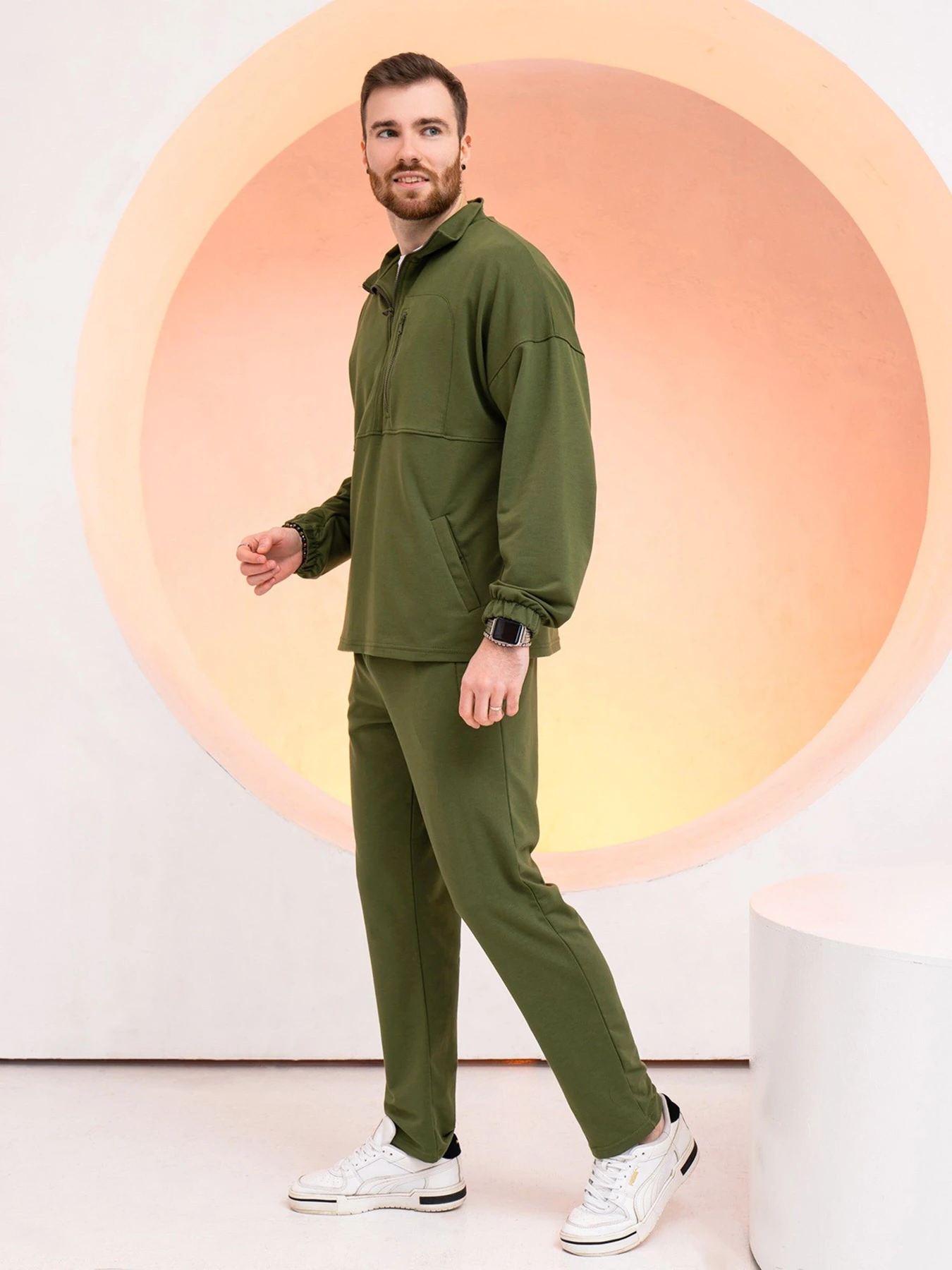 Костюмы ISSA Plus модель GN-517_khaki Костюмы ISSA Plus модель GN-517_khaki Фото