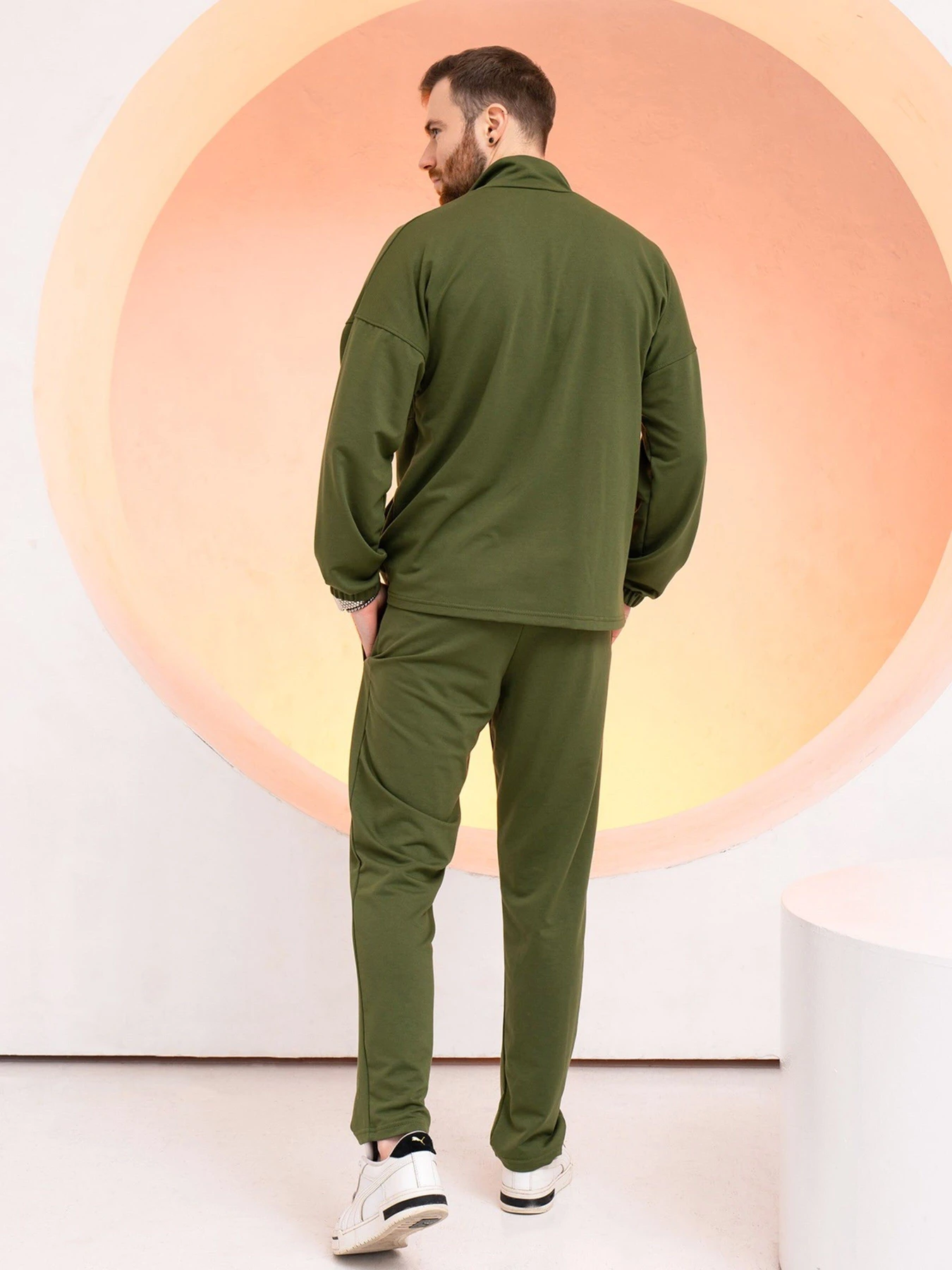 Костюмы ISSA Plus модель GN-517_khaki Костюмы ISSA Plus модель GN-517_khaki Фото