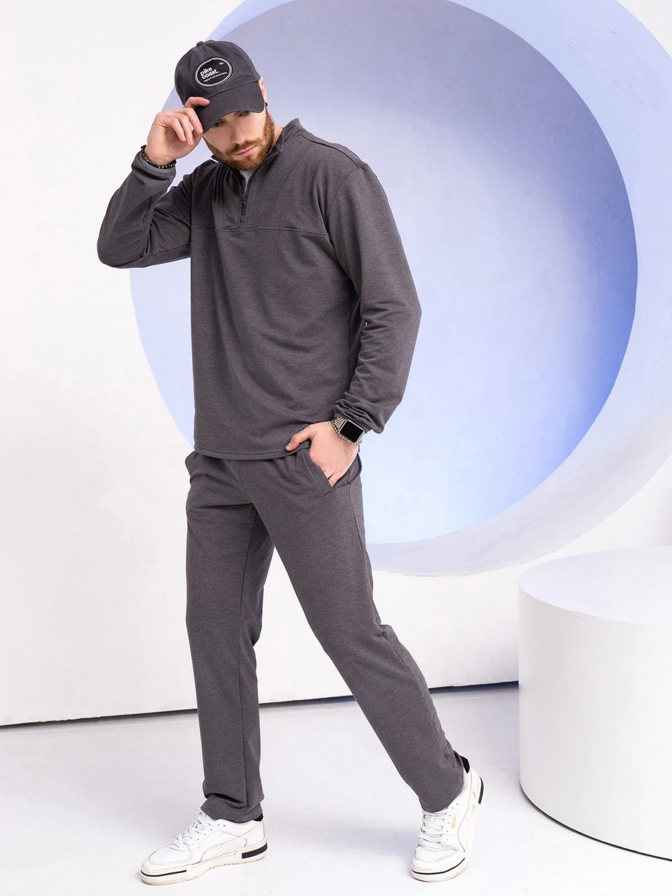 Костюмы ISSA Plus модель GN-521_darkgray Костюмы ISSA Plus модель GN-521_darkgray Фото