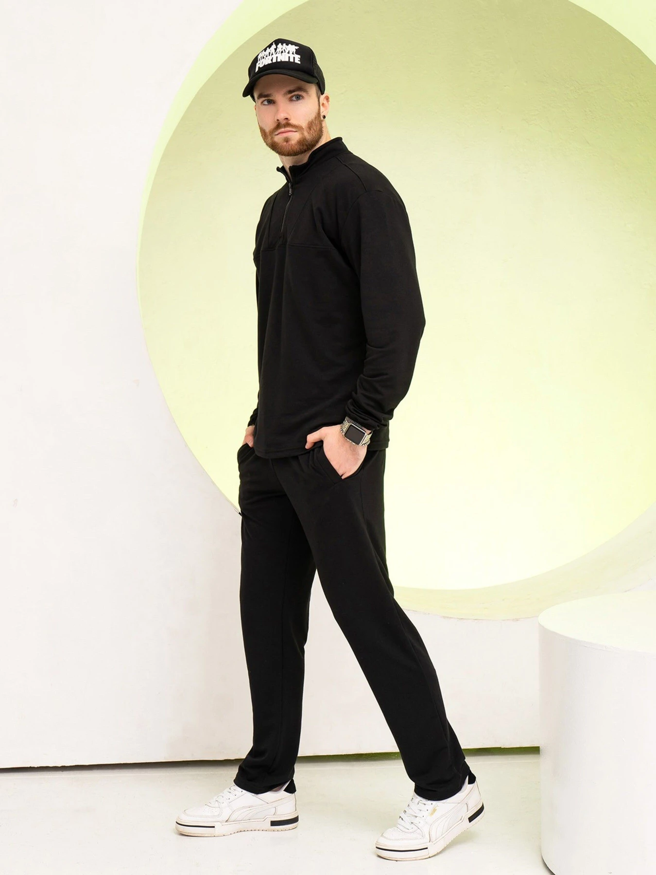 Костюмы ISSA Plus модель GN-521_black Костюмы ISSA Plus модель GN-521_black Фото