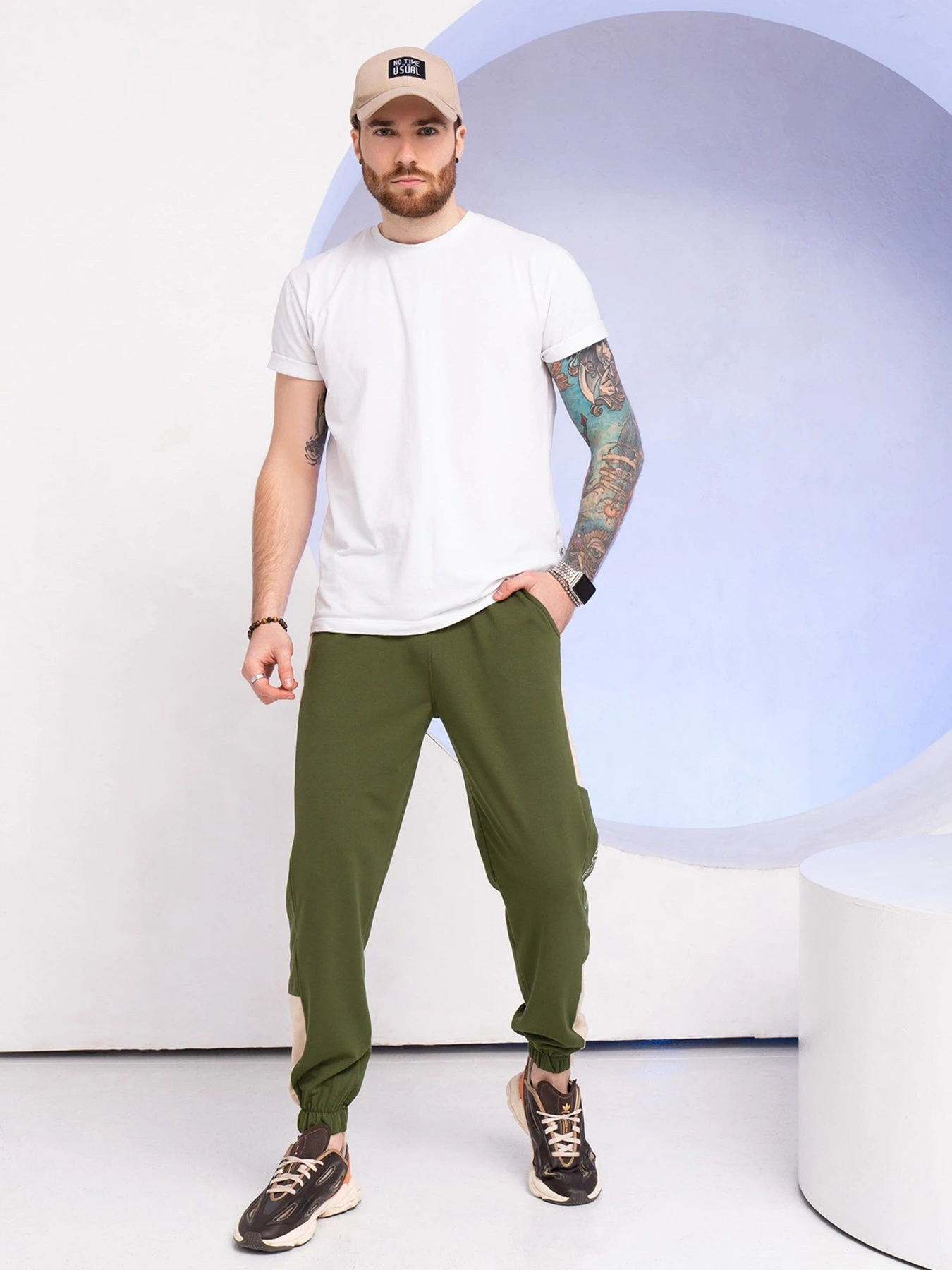 Штани ISSA Plus модель GN-524_khaki Штани ISSA Plus модель GN-524_khaki Фото