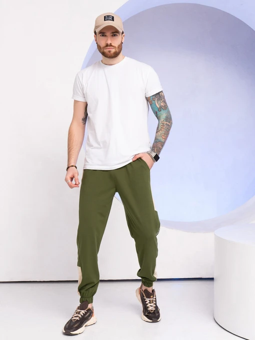 Брюки ISSA Plus модель GN-524_khaki Фото