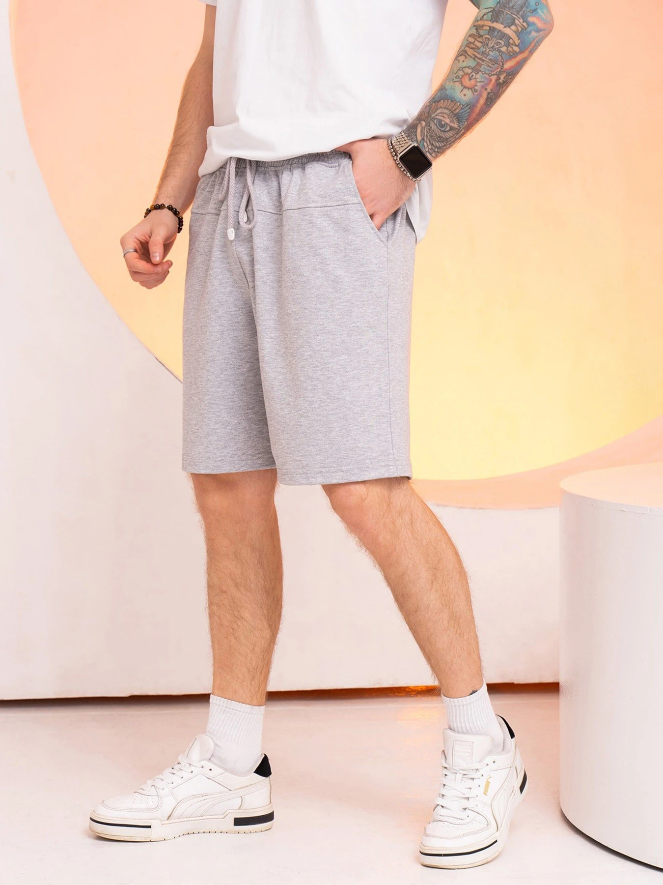 Шорти ISSA Plus модель GN-527_lightgray Фото