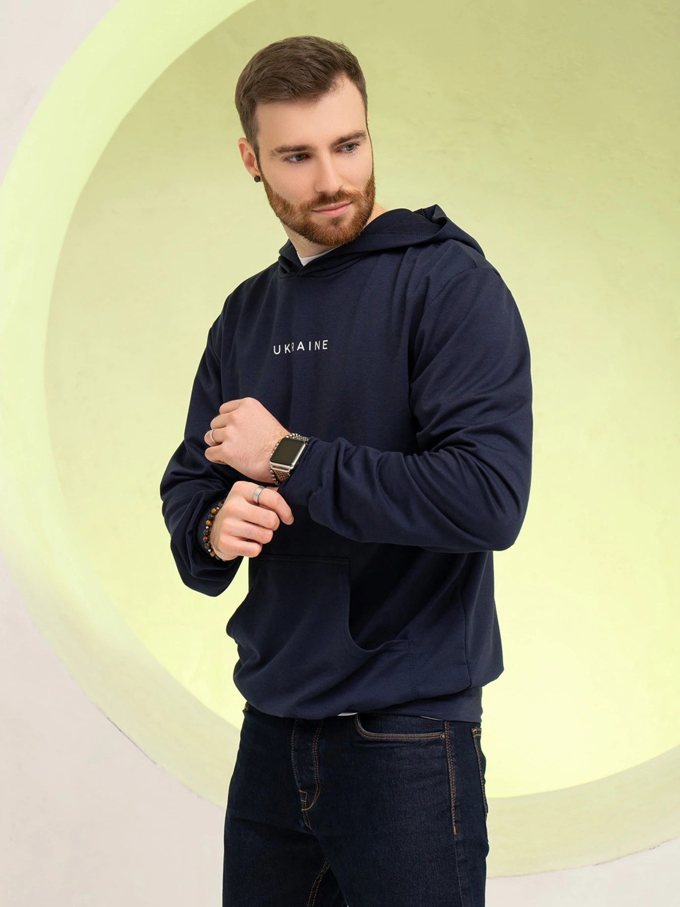 Худи и свитшоты ISSA Plus модель GN-529_blue Худи и свитшоты ISSA Plus модель GN-529_blue Фото