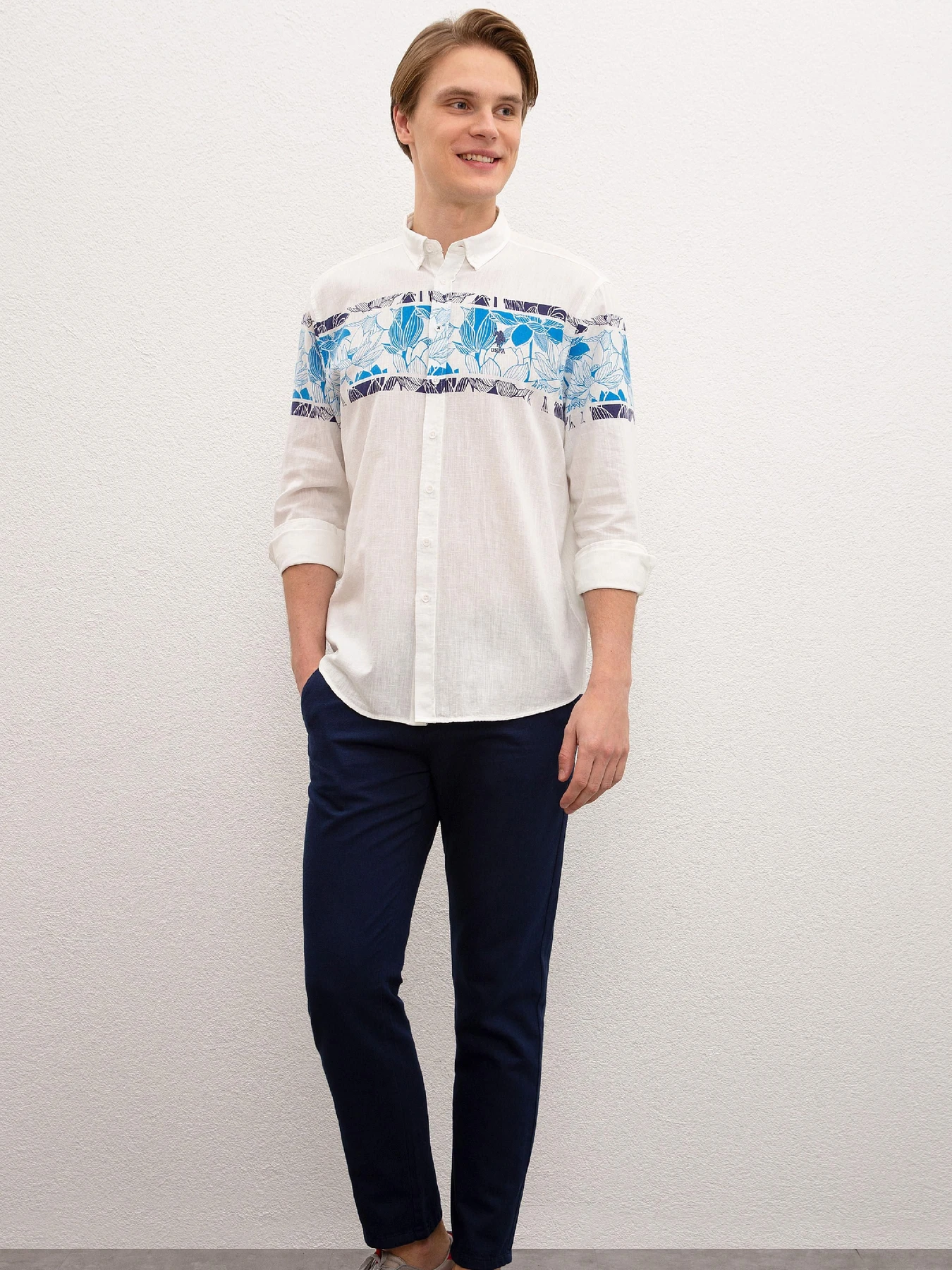 Рубашки US Polo модель G081SZ004.000.978230.VR077 Фото