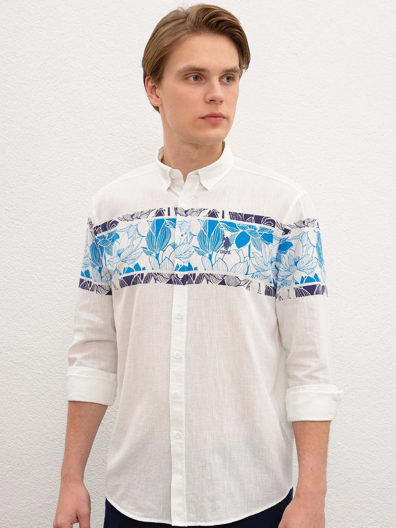 Рубашки US Polo модель G081SZ004.000.978230.VR077 Фото