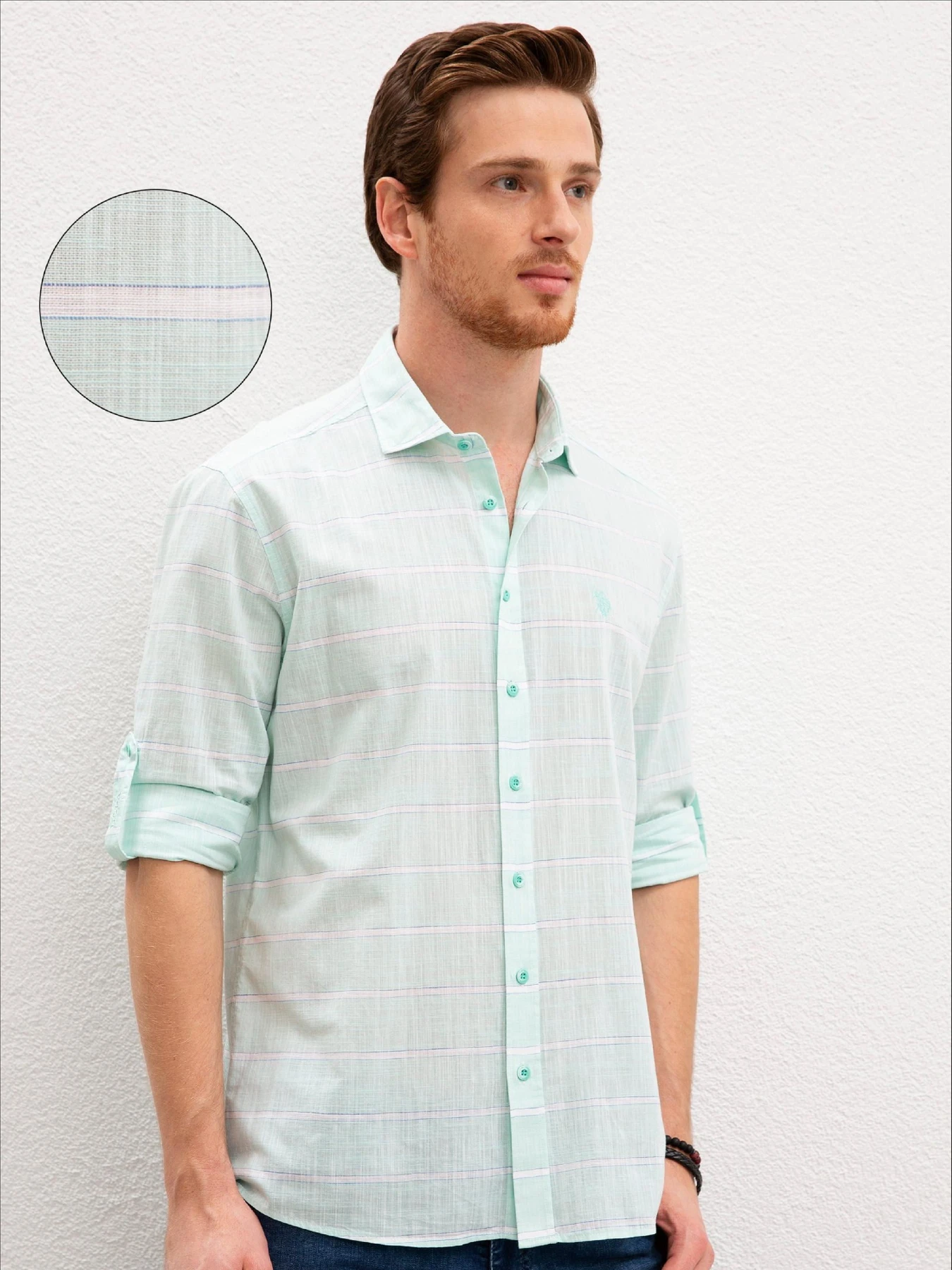 Рубашки US Polo модель G081SZ004.000.979202.VR090 Фото