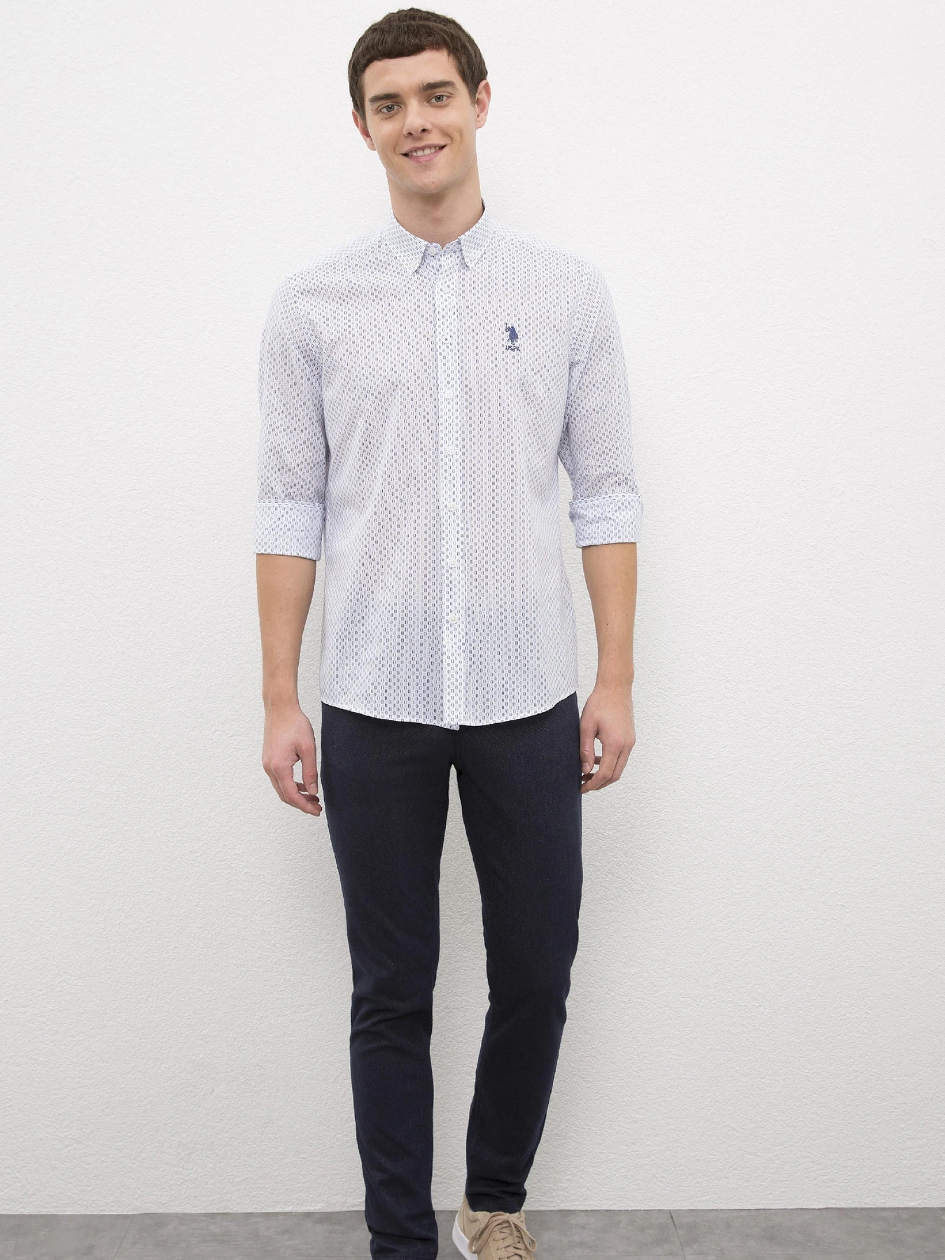 Рубашки US Polo модель G081SZ004.000.987151.VR013 Фото