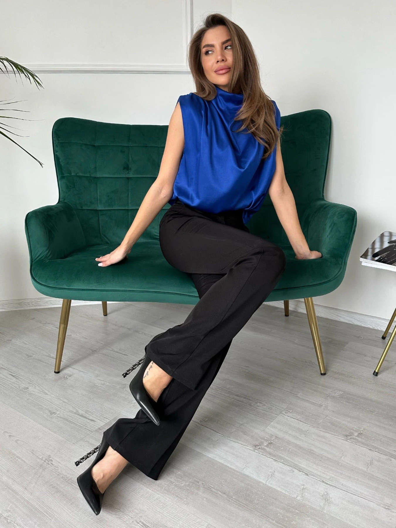 Сорочки ISSA Plus модель 13715_blue Сорочки ISSA Plus модель 13715_blue Фото