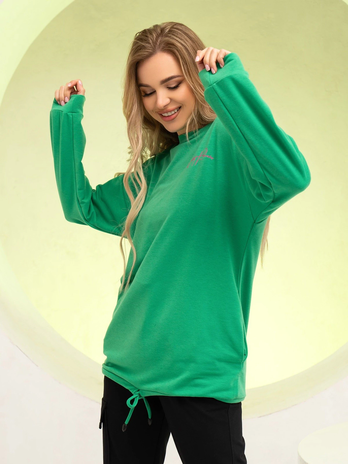 Худи и свитшоты ISSA Plus модель 13732_green Худи и свитшоты ISSA Plus модель 13732_green Фото