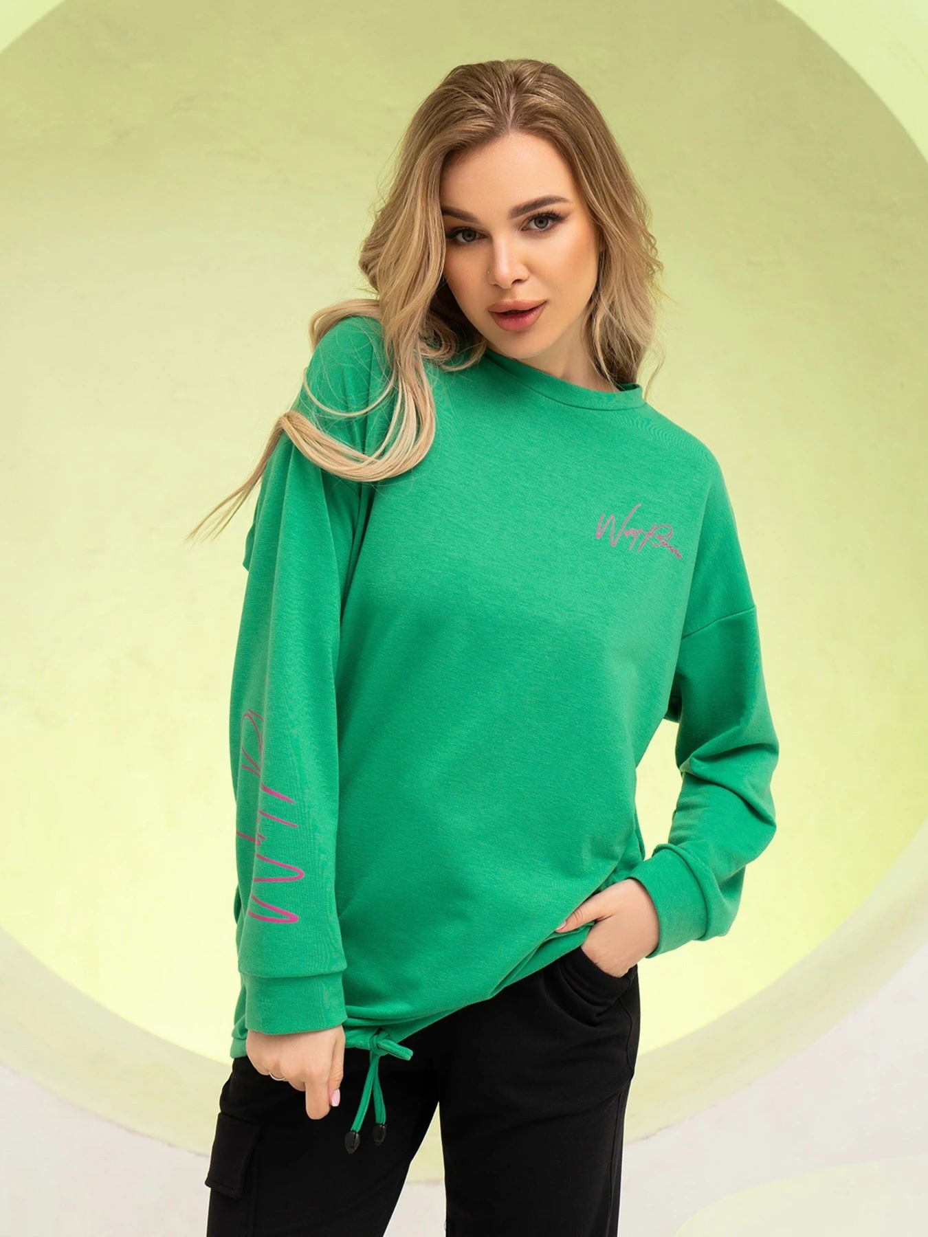 Худи и свитшоты ISSA Plus модель 13732_green Худи и свитшоты ISSA Plus модель 13732_green Фото