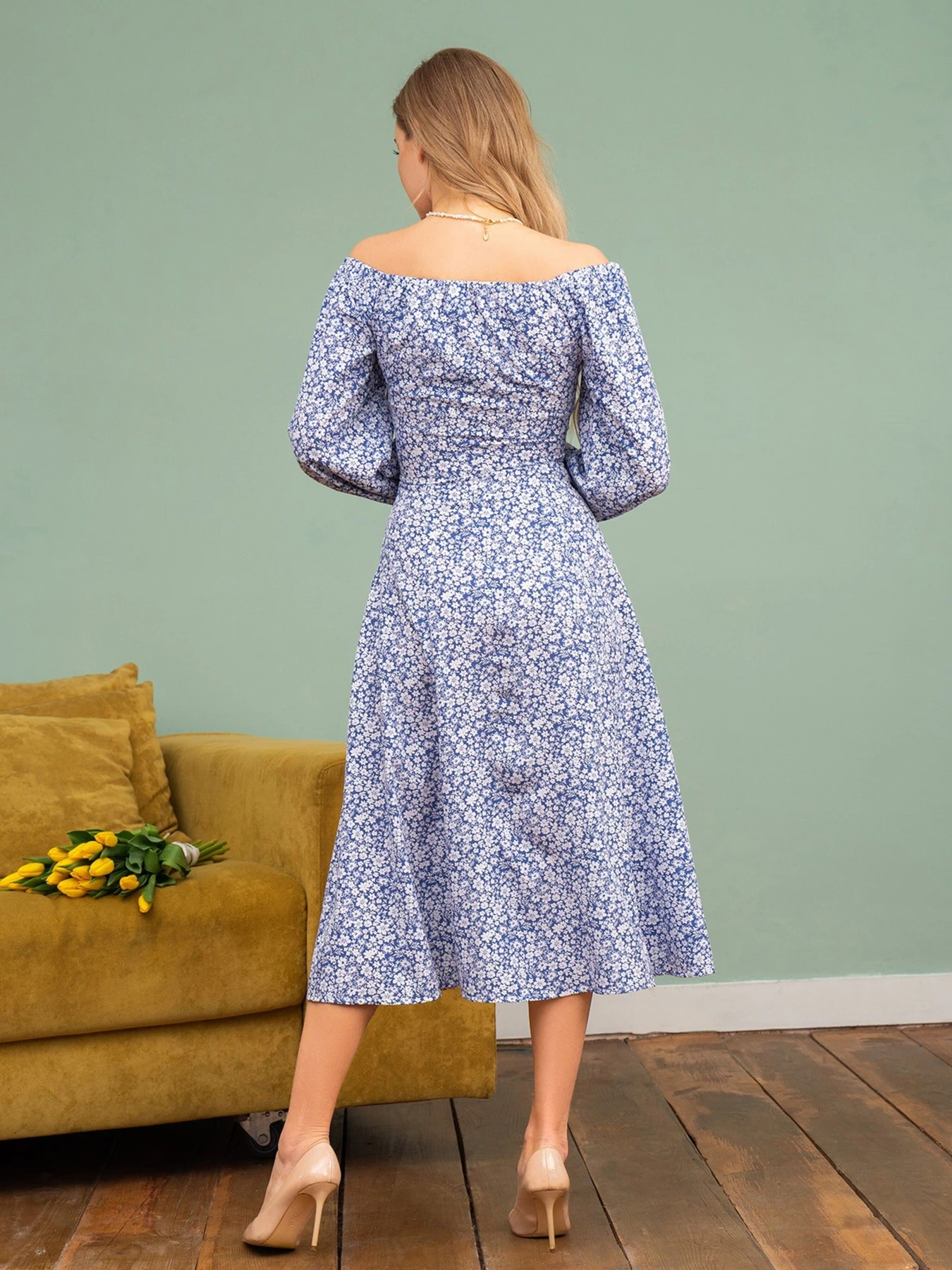 Платья ISSA Plus модель 13740_blue Фото