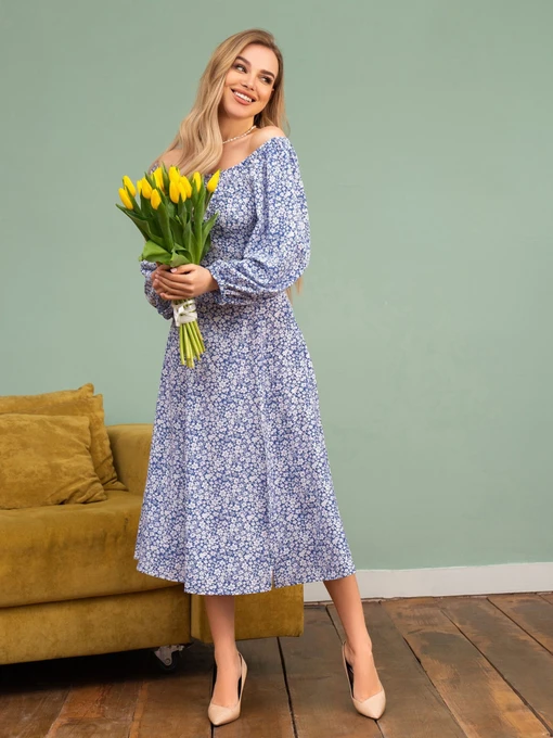 Сукні ISSA Plus модель 13740_blue Фото