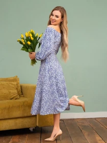 Платья ISSA Plus модель 13740_blue Фото