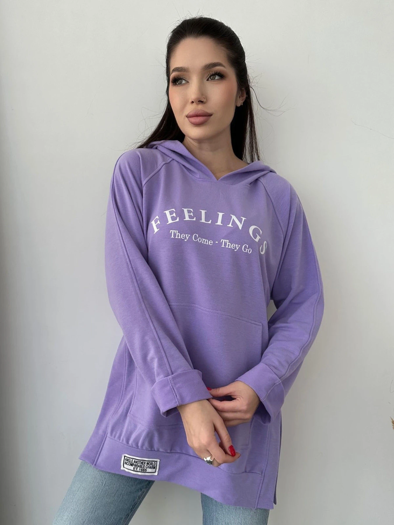 Худі та світшоти ISSA Plus модель 13744_lilac Худі та світшоти ISSA Plus модель 13744_lilac Фото
